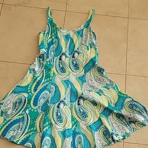 Summer Cotton A-line Coton Dress Sz 14